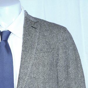 Polo Ralph Lauren Morgan Current White Black Chevron Silk Blend Sport Coat 44R